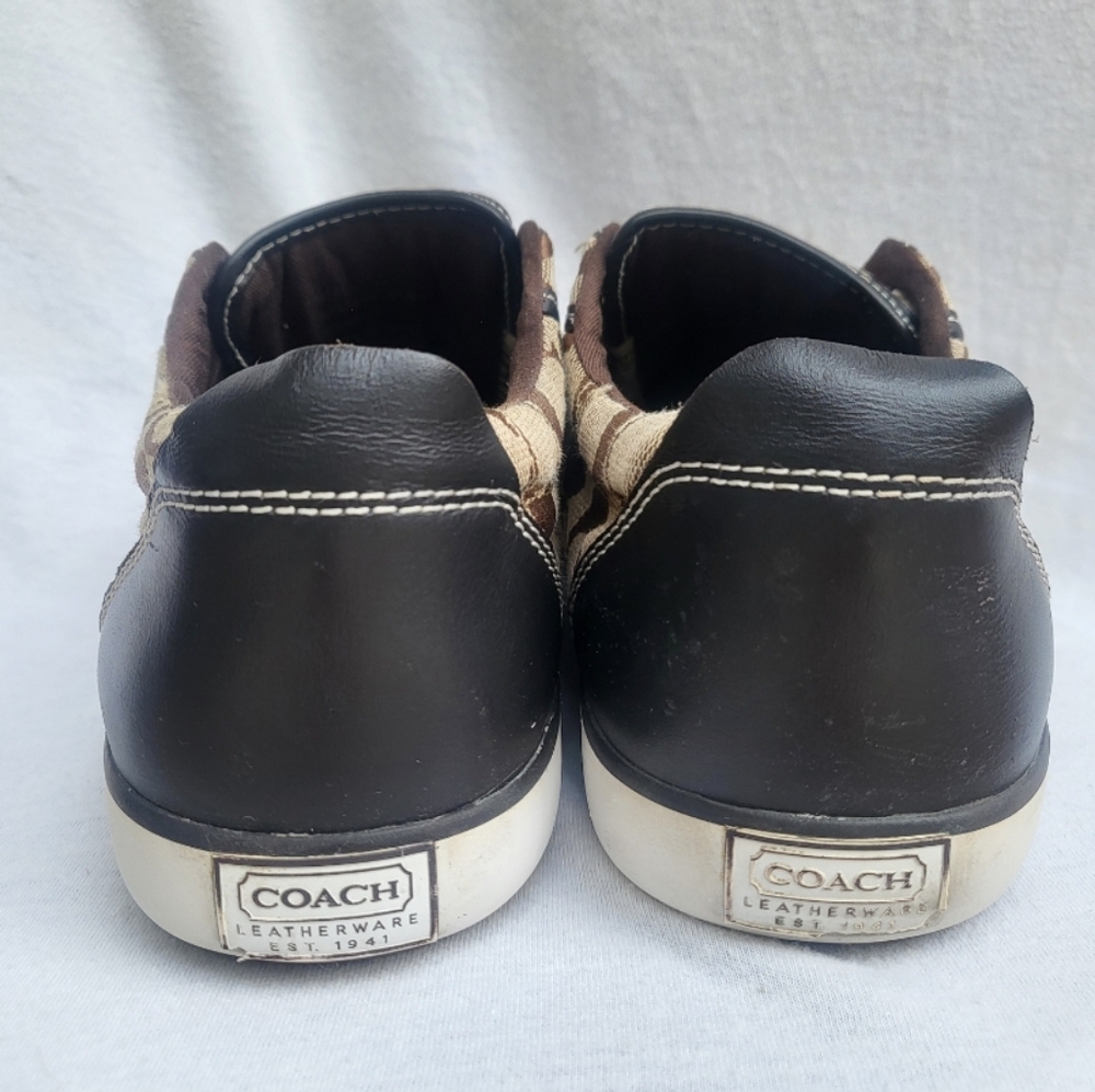 Coach Brown and Gold Slip-On Sneakers - Picture 4 of 4